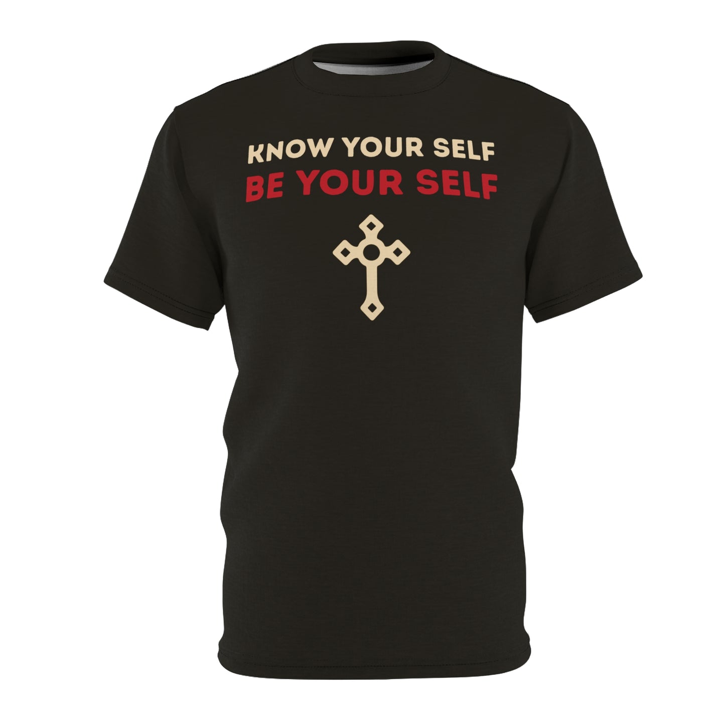 "Know Your Self", Unisex T-shirt (Pitch Grey)