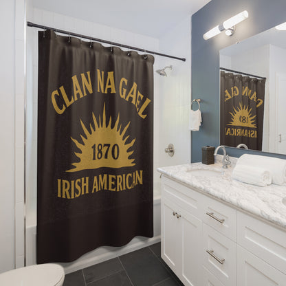 "Clan na Gael - Irish American", Shower Curtains (Seal Brown)