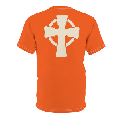 "Retro Jesus", Unisex T-shirt (Vivid Orange)
