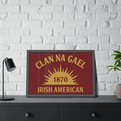 "Clan na Gael - Irish American", Framed Paper Poster (Palladius Red)