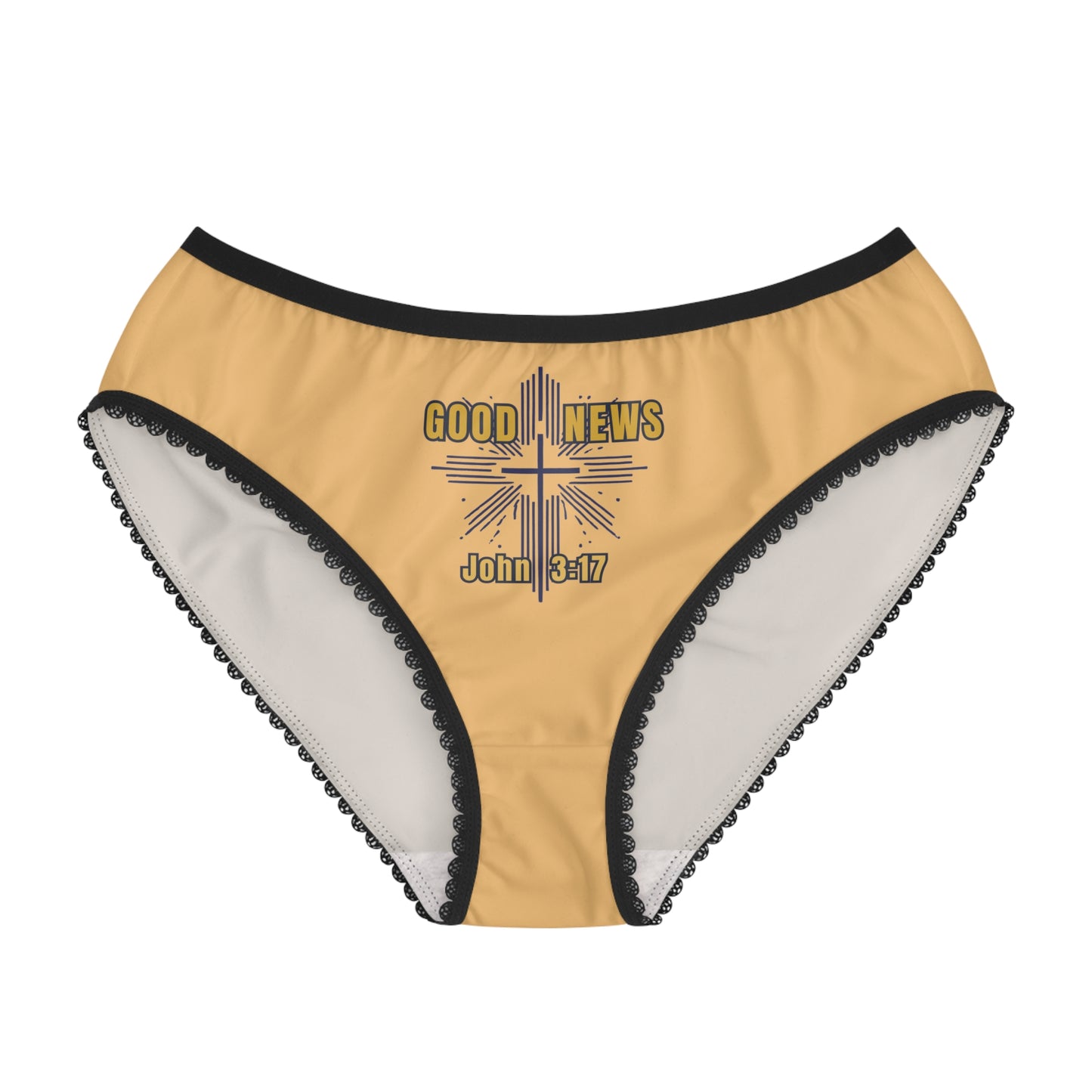"Good News - John 3:17", Women's Briefs (Topaz Orange)