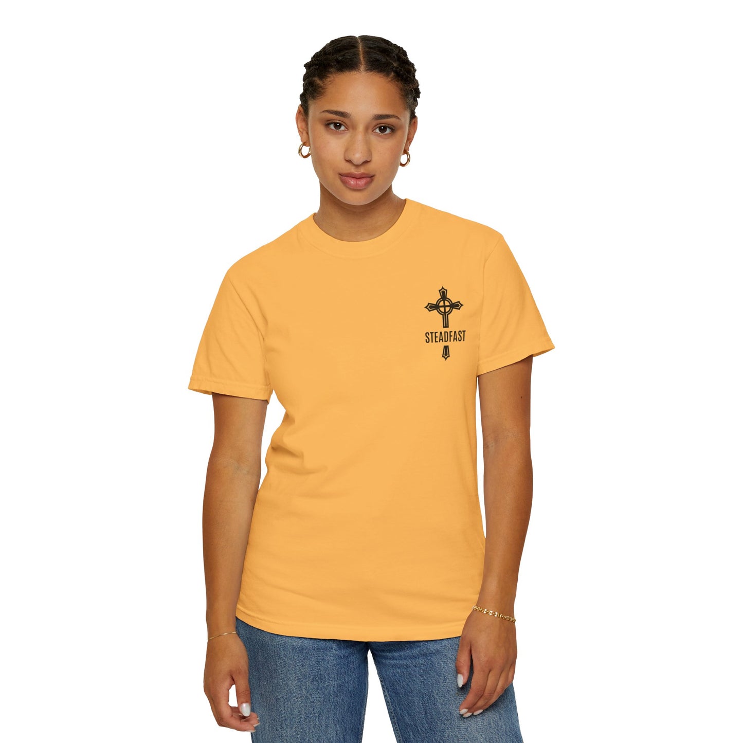"Steadfast Cross in Black", Unisex T-shirt