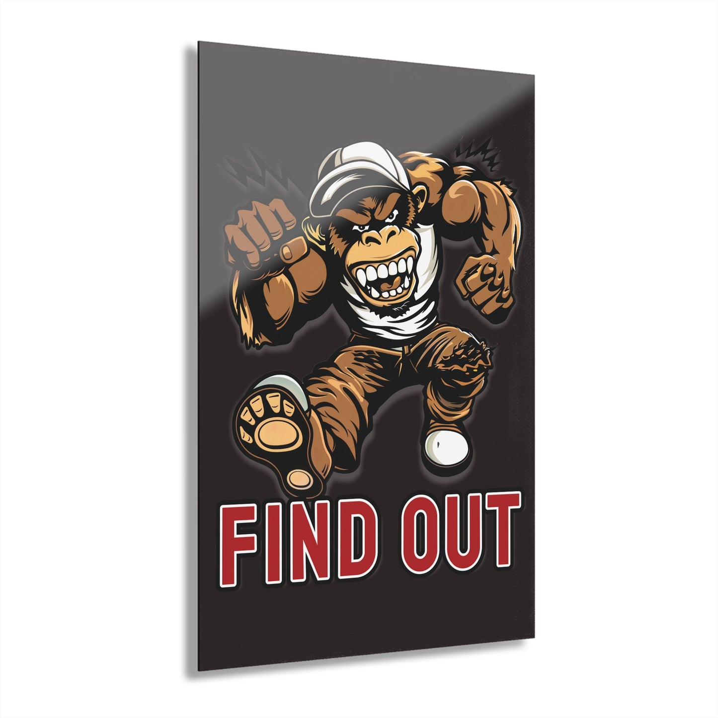 "Find Out", Acrylic Wall Prints (French Cleat Hanging) (Licorice Black)