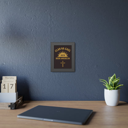 "Clan na Gael - Irish American", Framed Paper Poster (Seal Brown)