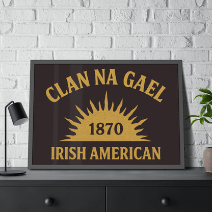 "Clan na Gael - Irish American", Framed Paper Poster (Seal Brown)