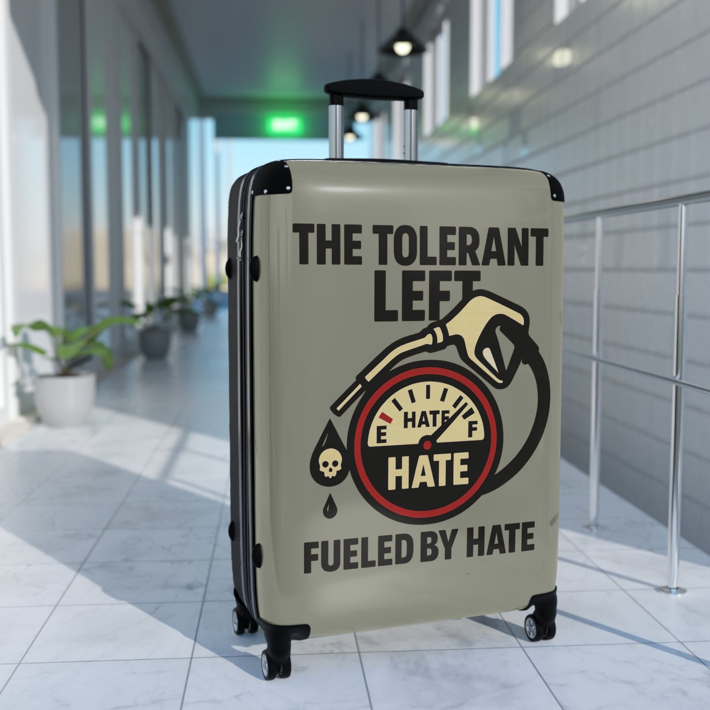 "The Tolerant Left", Suitcase (Deep Seagrass Grey)