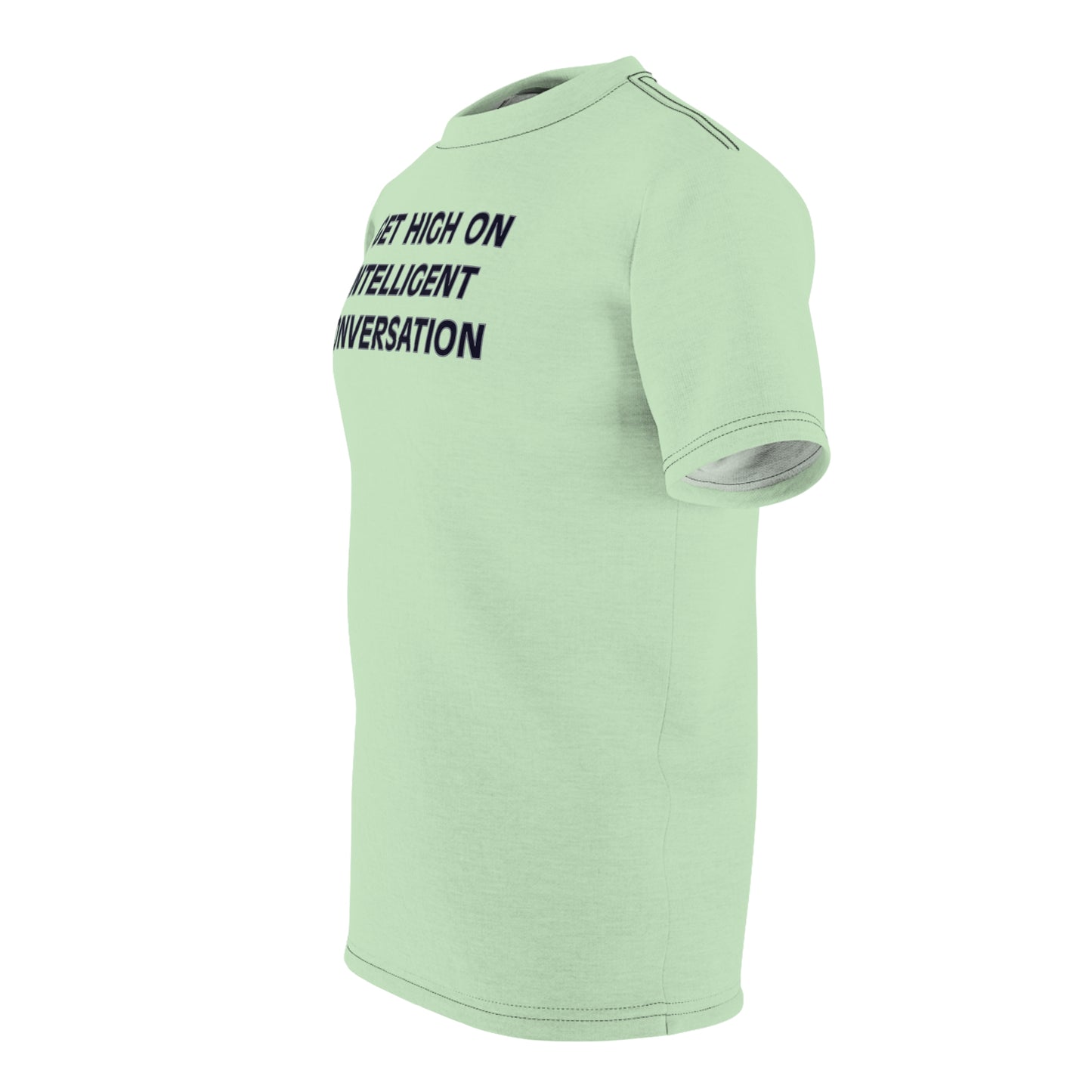 "Intelligent Conversation", Unisex T-shirt (Mint Gloss)