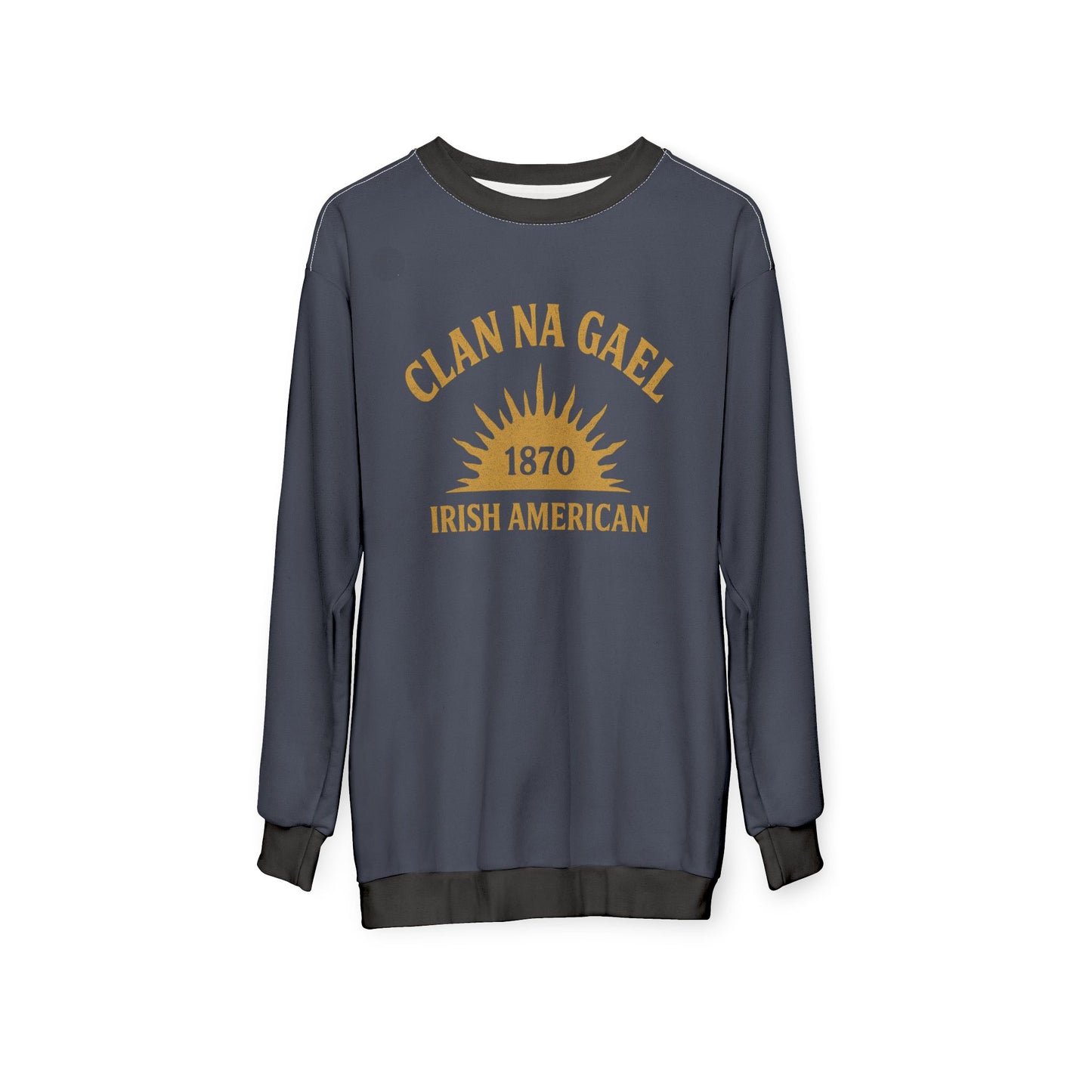 "Clan na Gael - Irish American", Unisex Sweatshirt (Blue Burka Grey)