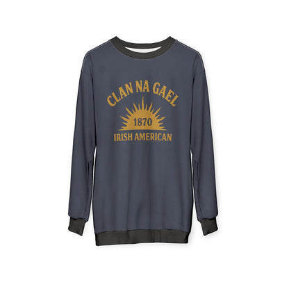 "Clan na Gael - Irish American", Unisex Sweatshirt (Blue Burka Grey)