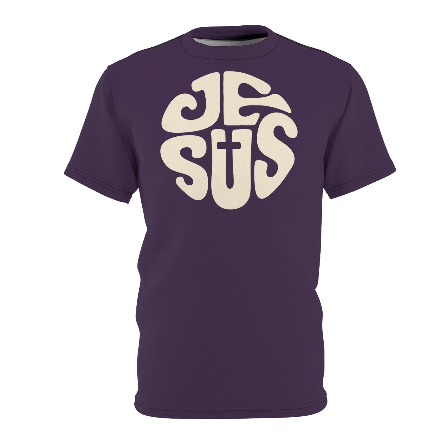 "Retro Jesus", Unisex T-shirt (Acai Berry)