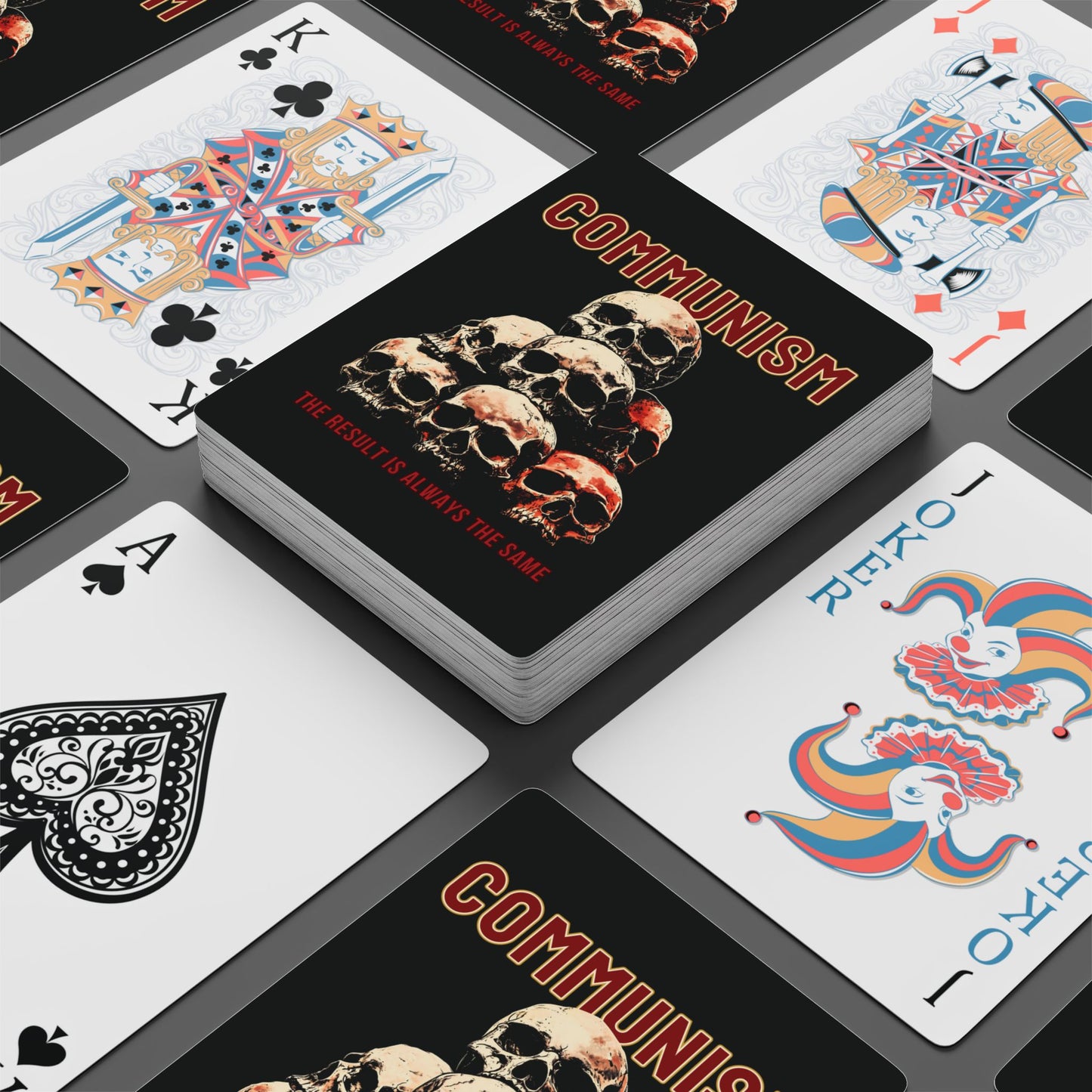 "Communism Kills" #02, Political Playing Cards (Void Black)