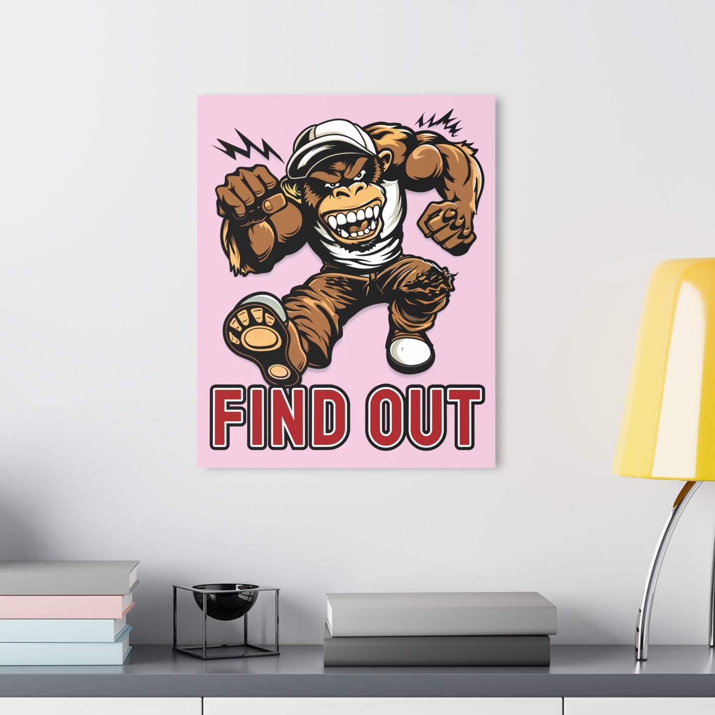 "Find Out", Acrylic Wall Prints (French Cleat Hanging) (Shampoo Pink)
