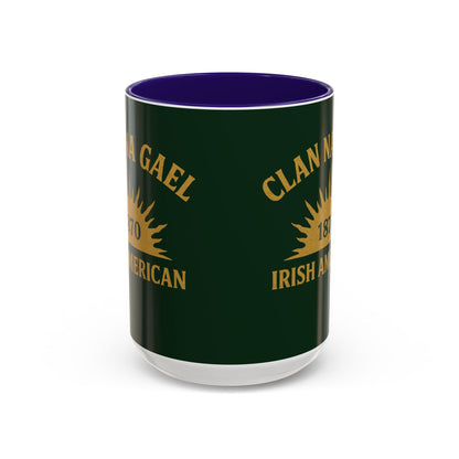"Clan na Gael - Irish American", Colorful Mugs (11oz, 15oz) (Fenian Green)