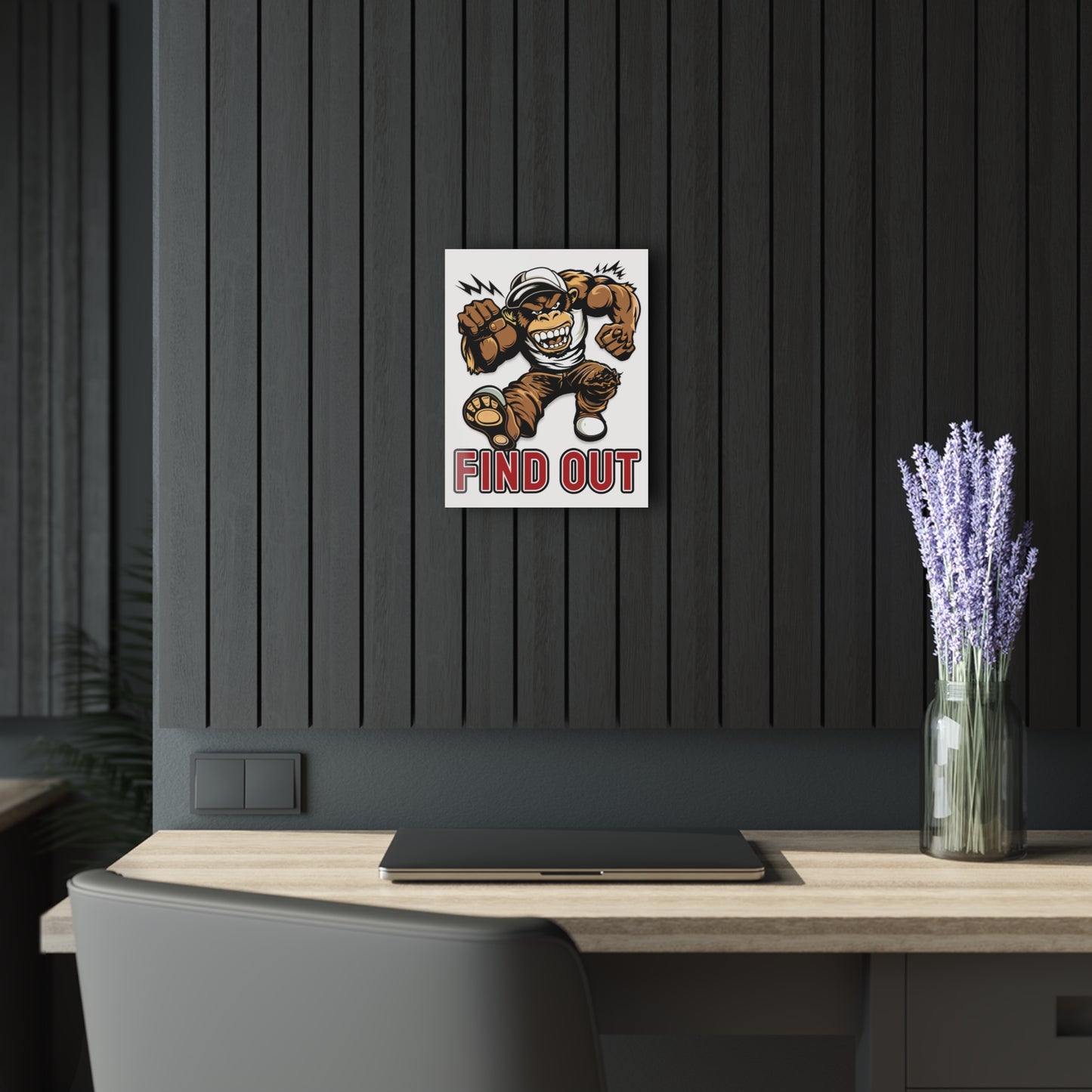 "Find Out", Acrylic Wall Prints (French Cleat Hanging) (Porcelain White)
