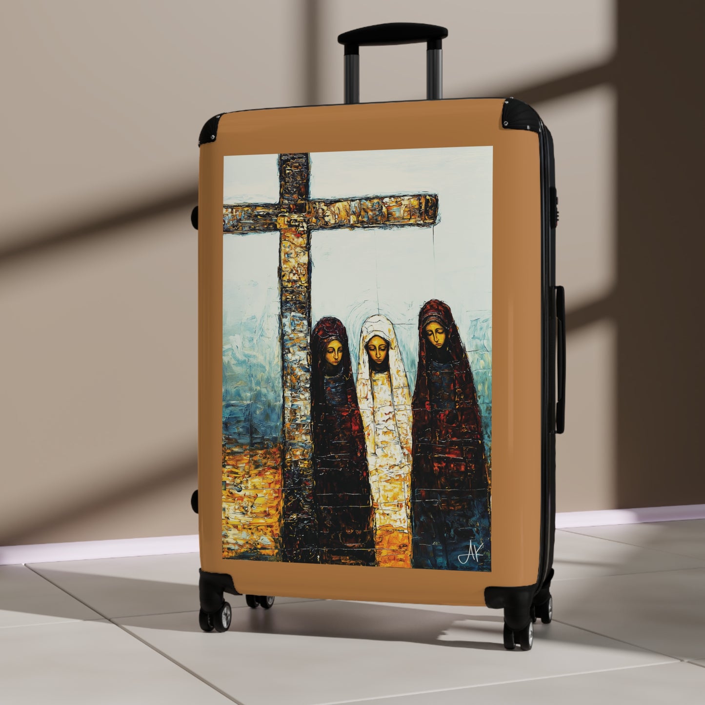 "At-the-Foot of the Cross - John 19:25", Suitcases (Light Brown)