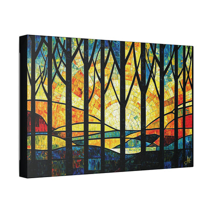 "Forest at Dawn", Stretched Classic Canvas Fine Art Print