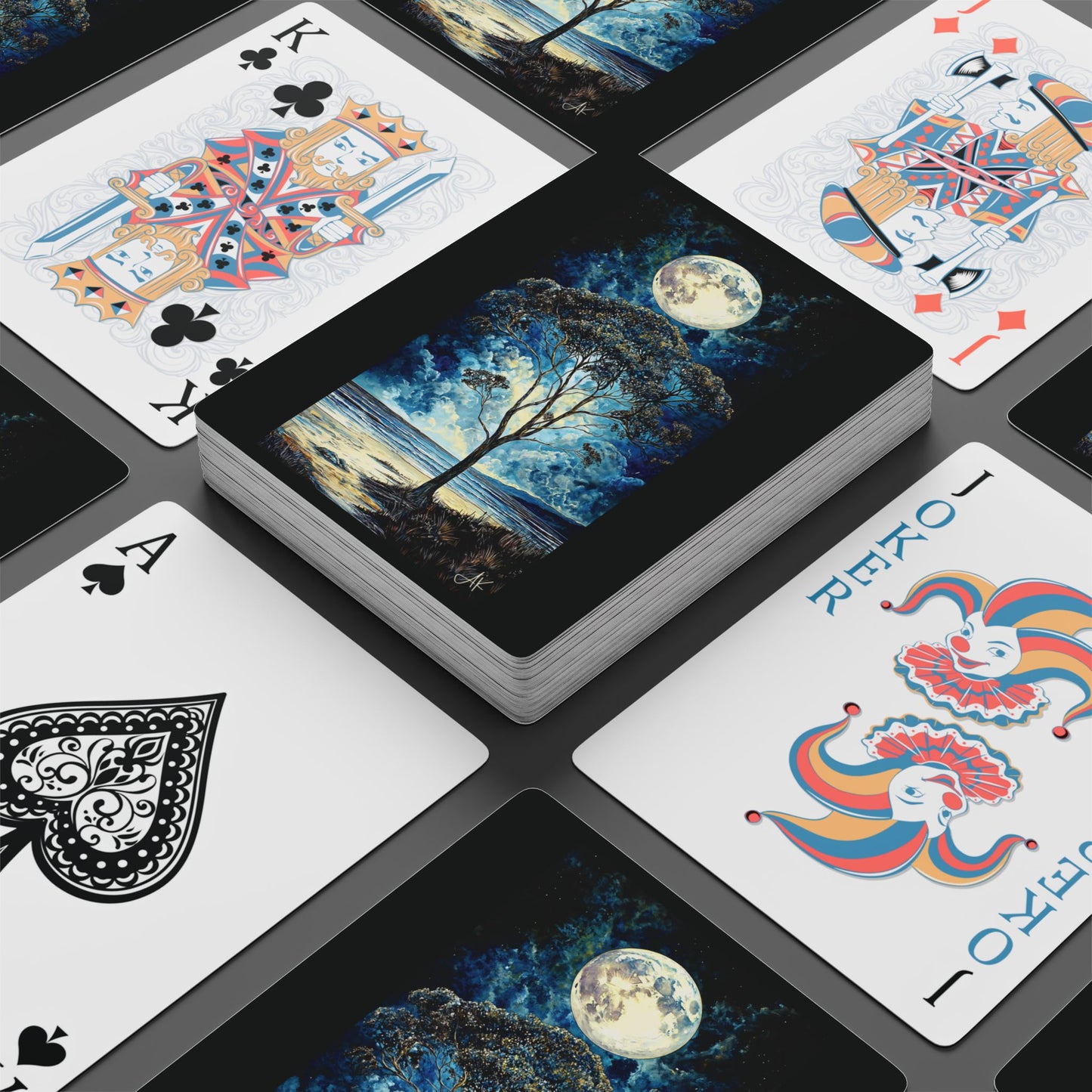 "Unbroken Across Time", Fine Art Playing Cards (Void Black)