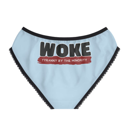 "Woke - Tyranny by the Minority", Women's Briefs (Arctic Blue)