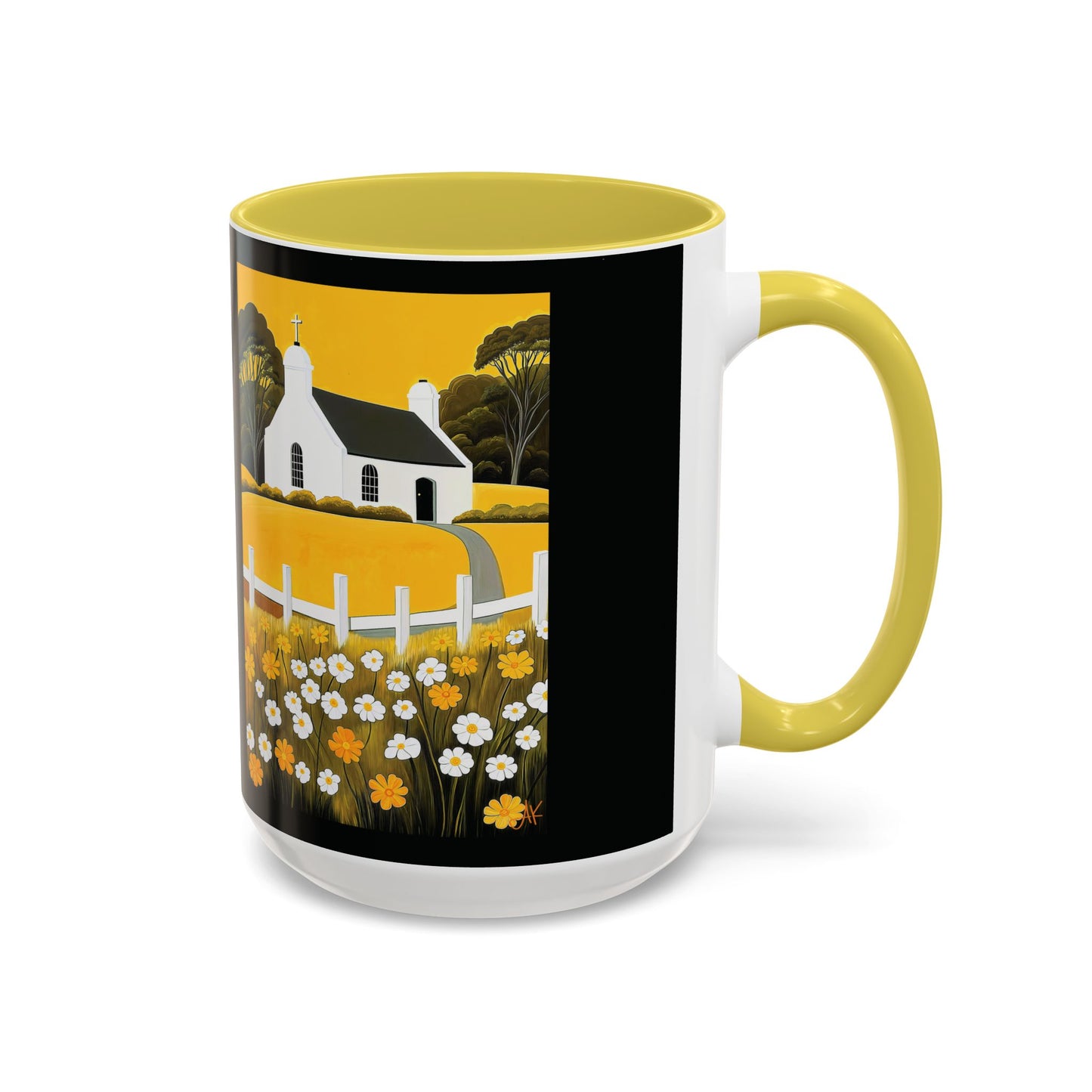 "Eaglais a’ Bhuidhe (Gaelic) - The Church of Golden Hope (English)", Colorful Mugs (11oz & 15oz)