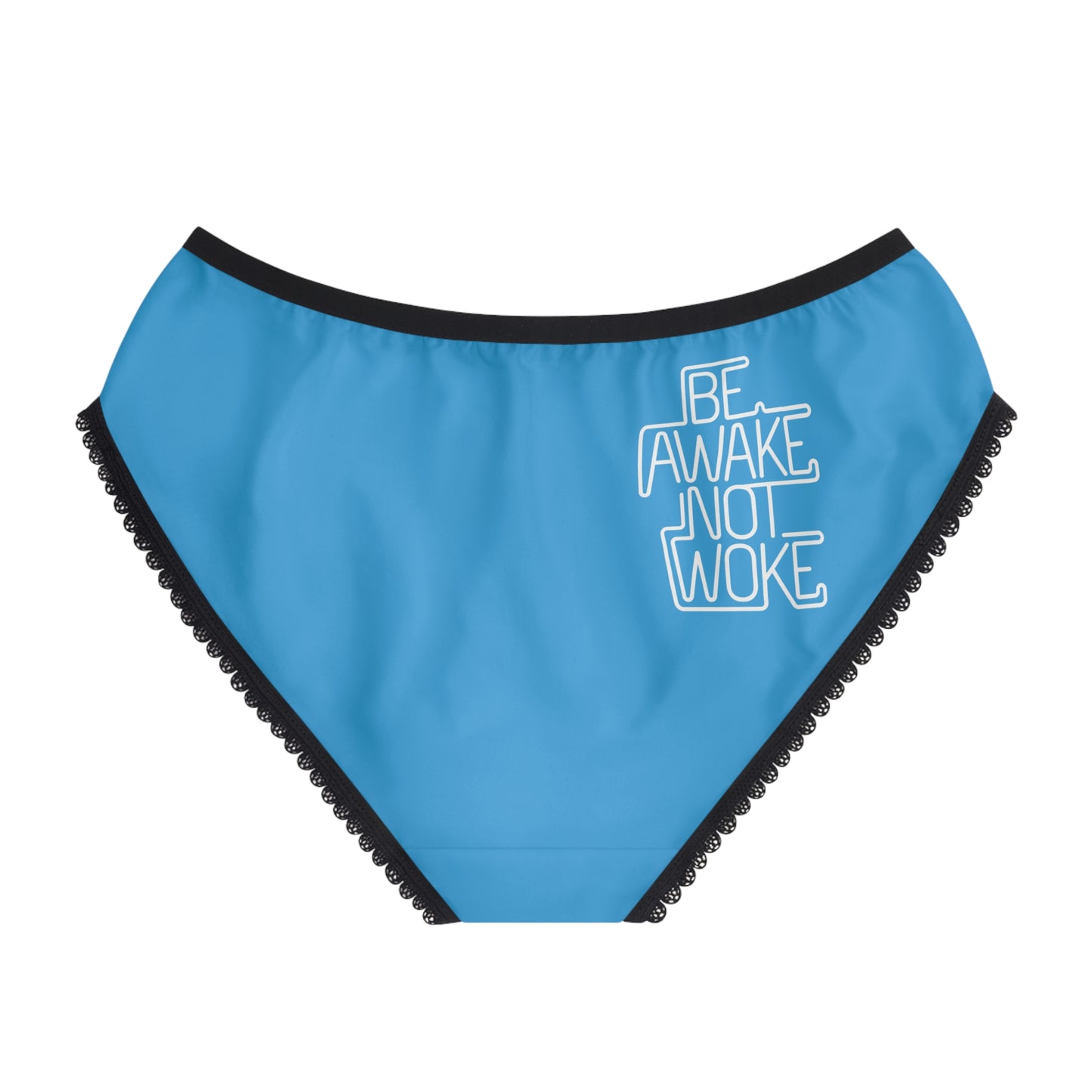 "Be Awake Not Woke" #1, Women's Briefs (Democrat Blue)