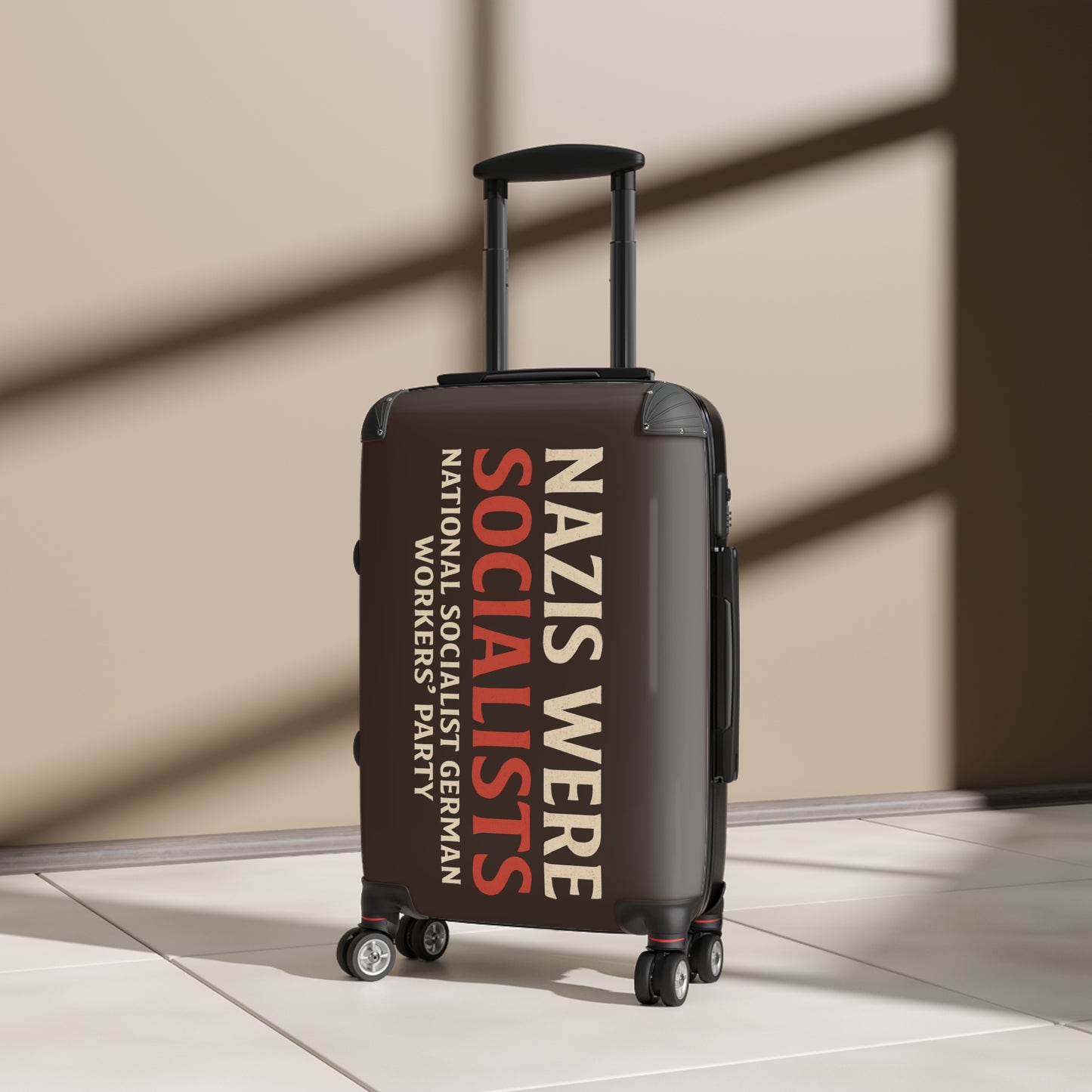 "Nazis were Socialists", Suitcase (Zinnwaldite Brown)