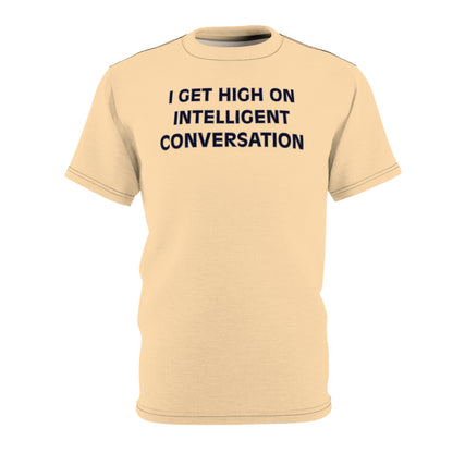 "Intelligent Conversation", Unisex T-shirt (Feather Plume)