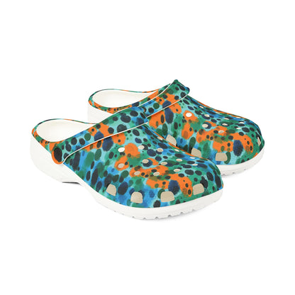 "Midnight Coral", Foam Rubber Clogs