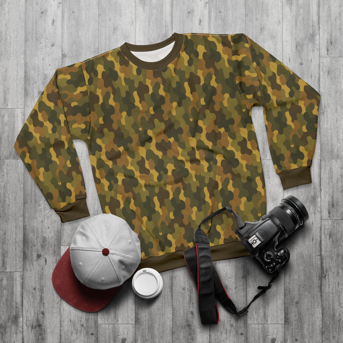 "SASR Day-Ops Camouflage", Unisex Sweatshirt (SASR Brown Cuffs and Collar)