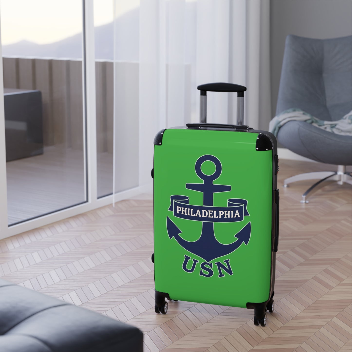 "USN Anchor", Suitcase (Black Bean)