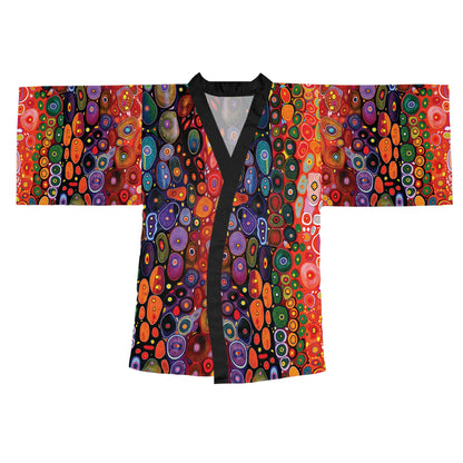 "Butterfly Colors", Long Sleeve Kimono Robe