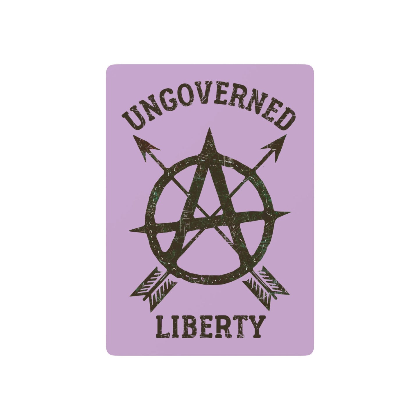 "Ungoverned Liberty", Political Playing Cards (Mauve)