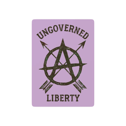 "Ungoverned Liberty", Political Playing Cards (Mauve)