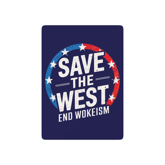 "Save the West - End Wokeism", Cultural Playing Cards (Obsidian Blue)