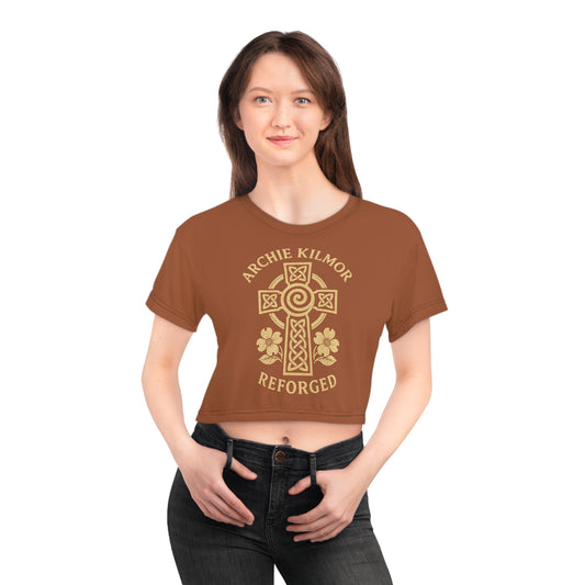 "Archie Kilmor Cross - Reforged" #01, Crop Tee (Sienna Brown)