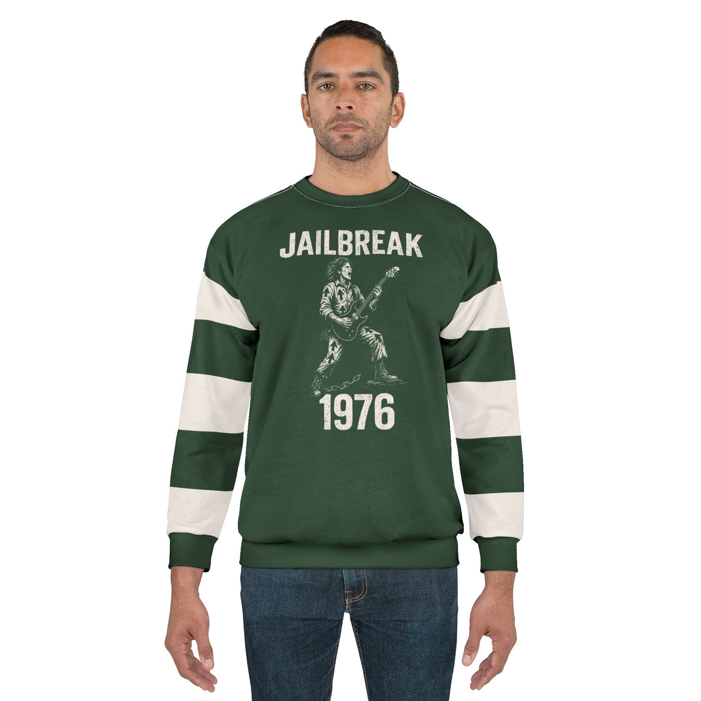 "Jailbreak 1976", Unisex Sweatshirt (Monsoon Green)