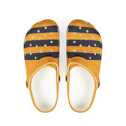 "Triple Ensign", Foam Rubber Clogs