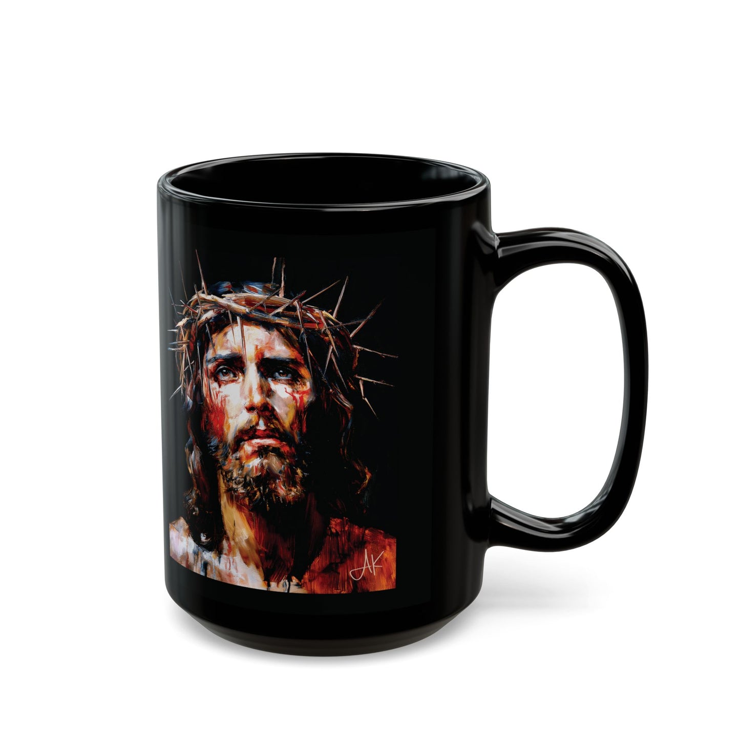 "Crown of Thorns", Black Mug (11oz & 15oz)