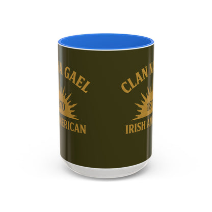 "Clan na Gael - Irish American", Colorful Mugs (11oz, 15oz) (Fianna Green)