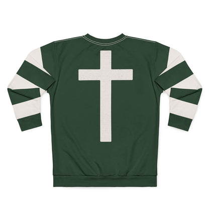 "Faith Overcomes Fear", Unisex Sweatshirt (Monsoon Green)