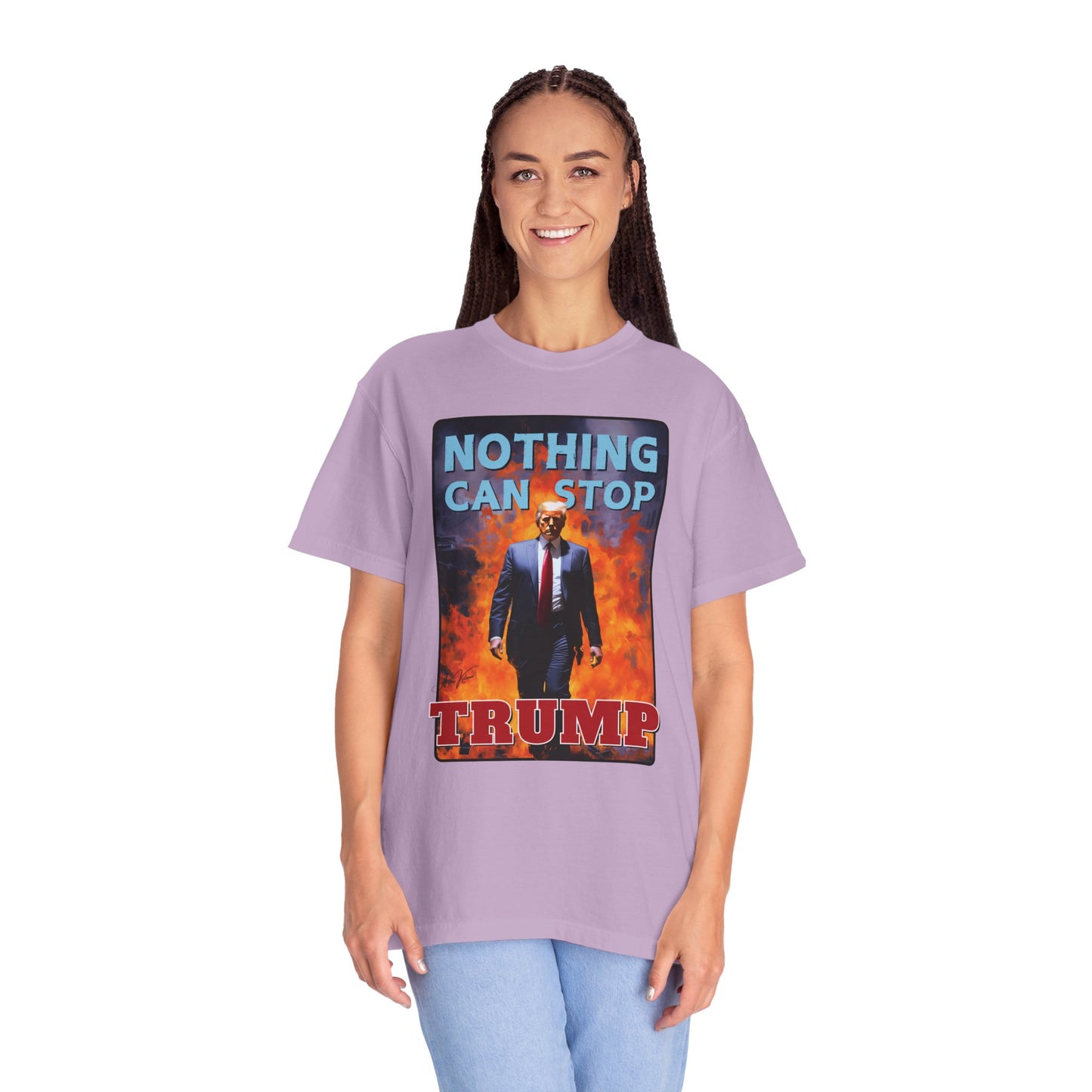 "Nothing Can Stop Trump", Unisex T-shirt (Light Colors)