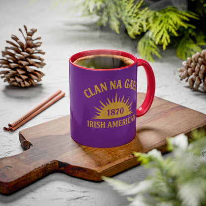"Clan na Gael - Irish American", Colorful Mugs (11oz, 15oz) (Vesper Violet)