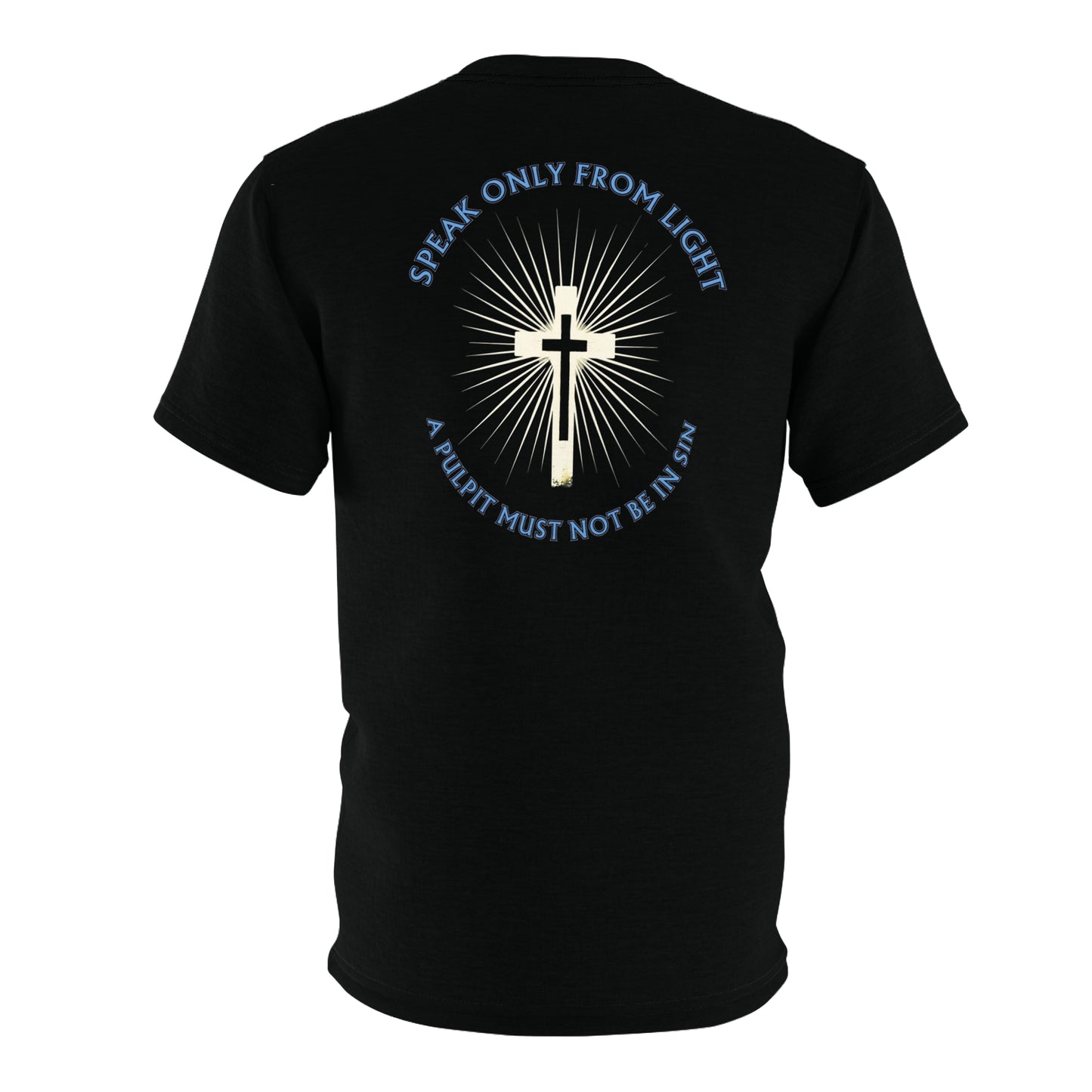 "Speak only from Light", Unisex Black T-shirt