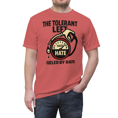 "The Tolerant Left", Unisex T-shirt (Faded Cherry)