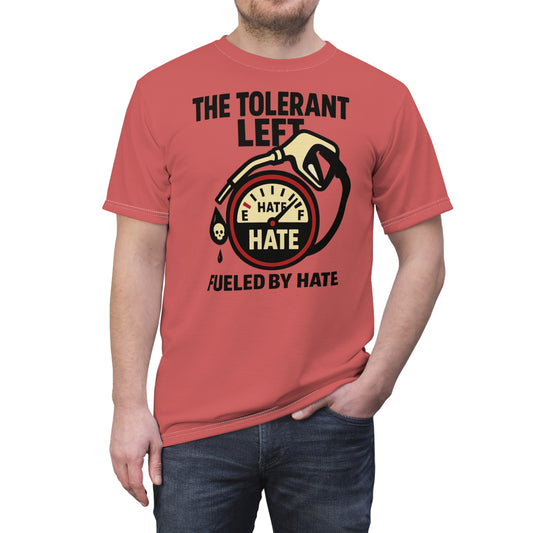 "The Tolerant Left", Unisex T-shirt (Faded Cherry)