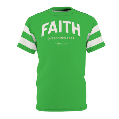 "Faith Overcomes Fear", Unisex Tee (Lime Green)