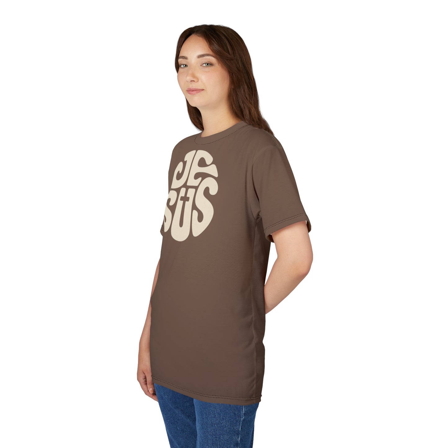 "Retro Jesus", Unisex T-shirt (Clove Brown)