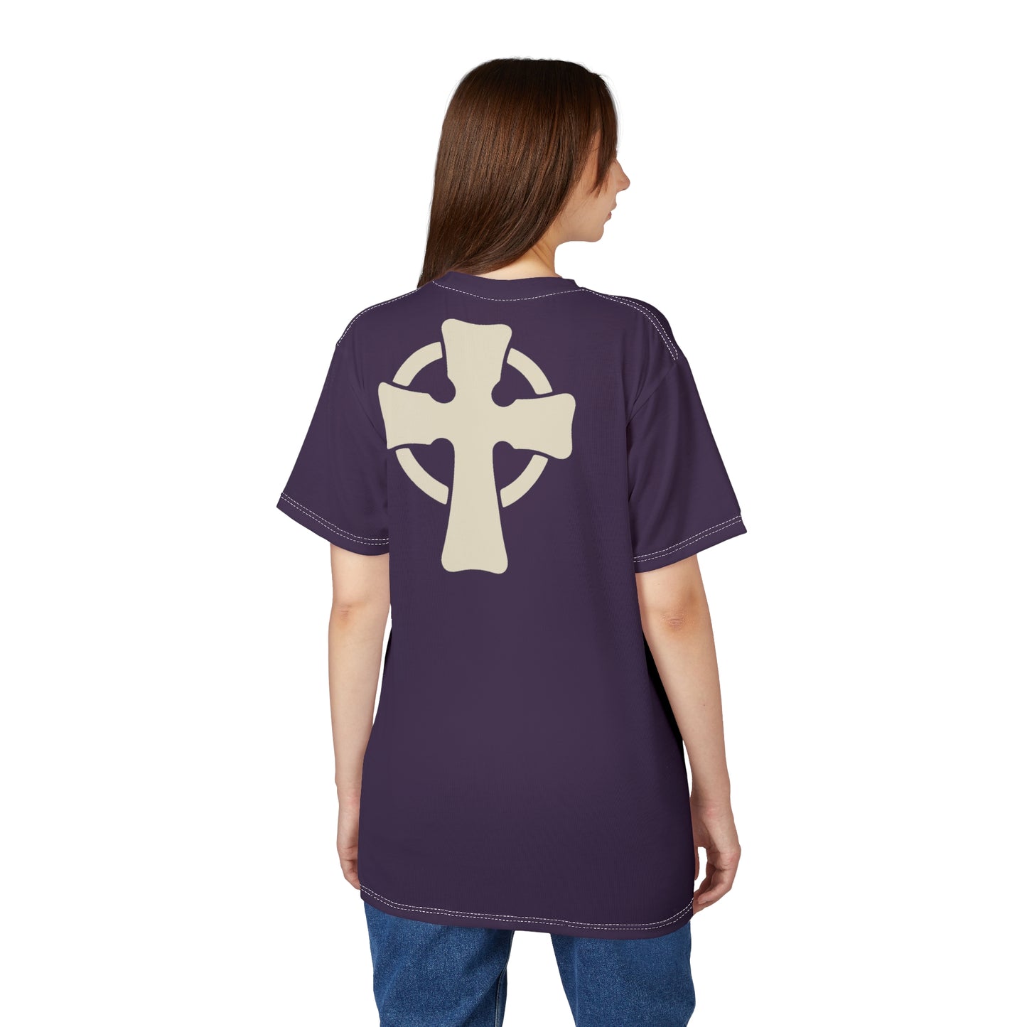 "Retro Jesus", Unisex T-shirt (Acai Berry)