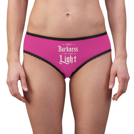 "First Darkness Then Comes Light" #02, Women's Briefs (Spicy Pink)