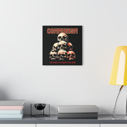 "Communism - The Result is Always the Same", Political Acrylic Wall Prints (French Cleat Hanging) (Void Black)