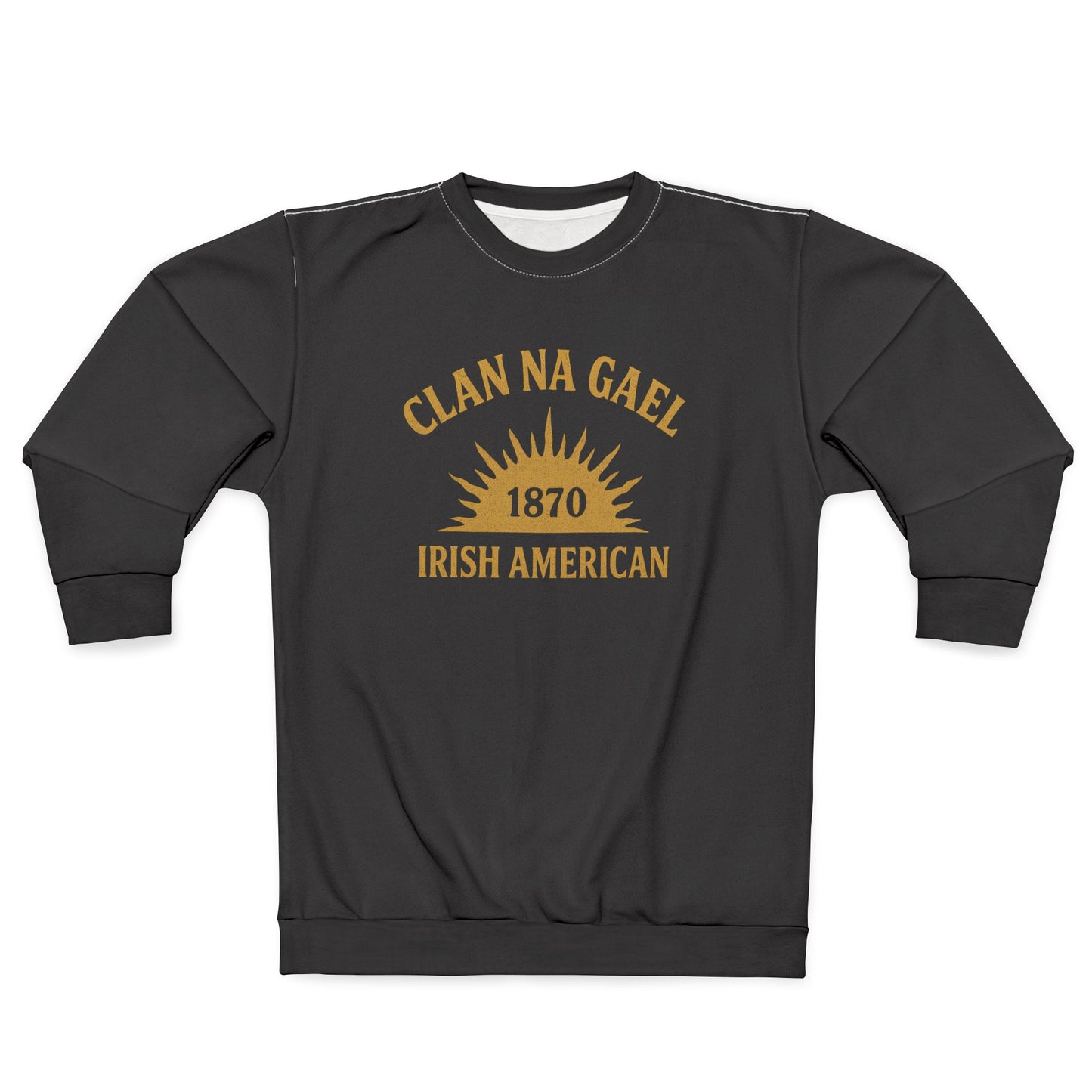 "Clan na Gael - Irish American", Unisex Sweatshirt (Raven Black)